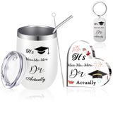 Gerrii 3 Adet Doktora Derecesi Hediye Seti Bayan Bayan Dr Aslında, Dr Hediye Yalıtımlı Bardak 12oz Akrilik Kalp Dekor Paslanmaz Çelik Anahtarlık Arkadaş Erkekler Kadınlar Mezuniyet 2025 Takdir