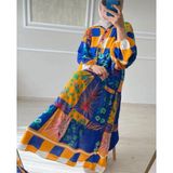Ges Shop Kadın Bohem Viskon Elbise - S - M - 001-Renkli