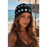 Ges Shop Kadın El Örgüsü Pinterest Model Saç Bandana & Bone & Bel & Omuz Aksesuarı - 00-Siyah