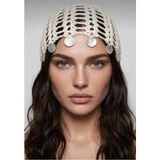 Ges Shop Kadın El Örgüsü Pinterest Model Saç Bandana & Bone & Bel & Omuz Aksesuarı - 690Ekru