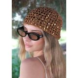 Ges Shop Kadın El Örgüsü Pinterest Model Saç Bandana & Bone & Bel & Omuz Aksesuarı - Gold