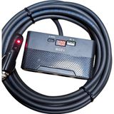Geseus Araç Çakmak Uzatma Kablosu Çakmaklık Çoklayıcı LCD Ekranlı USB, Type-C çıkışlı 12 Volt 10 Amper 120 WAT 2 X1,5mm TTR Bak