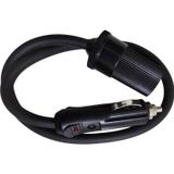 Geseus Araç Çakmaklık Uzatma Kablosu 12-24 Volt 16 Amper 2 X1,5mm TTR Bakır 50 cm-Siyah
