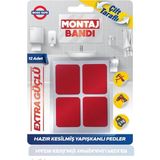 Geseus Boss Çift Taraflı Hazır Kesilmiş Çokamaçlı Montaj Bandı 12'li