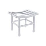 Geseus CLK-124 Çelik Ayna Kare Çok Amaçlı Tabure Beyaz Banyo Taburesi