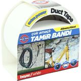Geseus Duct Tape Çok Amaçlı Tamir Bandı Çadır Tamir Bantı Suya Dayanıklı 48MMX10MT - Beyaz