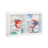 Geseus Ecza Dolabı Plastik Malzeme ile 47X30X10 cm İlk Yardım İçerik Paketli Kullanıma Uygun