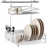 Geseus Home Borulu Askılı Bardaklık Tabaklık Bulaşıklık Krom KB013K - 1 Adet