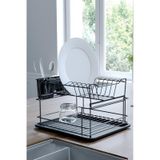 Geseus Home İki Katlı Modüler Tabaklık Bulaşıklık Mat Siyah Kb10s Siyah