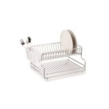 Geseus Home İki Katlı Tabaklık Bulaşıklık Krom Şeffaf KB005