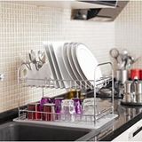 Geseus Home İki Katlı Tabaklık Bulaşıklık Krom Şeffaf Kb007 Gümüş
