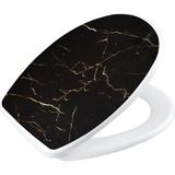 Geseus Home Siyah Granit Desen Klozet Kapağı