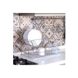 Geseus KB009 Home Krom Şeffaf İki Katlı Tabaklık Bulaşıklık