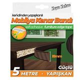 Geseus Kendinden Yapışkanlı Masa,Raf,Dolap,Tezgah,Mobilya Kenar Bandı 18Mmx5 Metre-Koyu Kahve