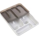 Geseus Moonstar Çekmece Içi Kaşıklık Çift Katlı 10GÖZLÜ Çatal Bıçak Organızer 40X30CM-KSET169 - Beyaz