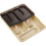 Geseus Moonstar Çekmece Içi Kaşıklık Çift Katlı 10GÖZLÜ Çatal Bıçak Organızer 40X30CM-KSET169 - Krem