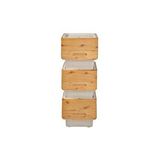 Geseus Motek Organızer Tekerlekli Eşya Ve Erzak Kutusu 3x12 Lt-mt07 Bambu Kapaklı Krem