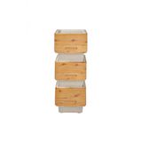 Geseus Motek Organızer Tekerlekli Eşya Ve Erzak Kutusu 3x12 Lt-Mt07 Bambu Kapaklı