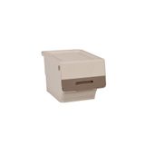 Geseus Motek Patateslik Soğanlık Tekerlekli Organizer Çok Amaçlı Saklama Kutusu 1x33 Lt Açık Kahve + Krem