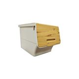 Geseus Motek Patateslik Soğanlık Tekerlekli Organizer Çok Amaçlı Saklama Kutusu 1x33 Lt Bambu+krem Kahverengi