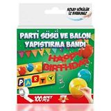 Geseus Parti Süsü Ve Balon Yapıştırma Bandı Kolay Sökülür İz Bırakmaz Şeffaf 100ad Beyaz