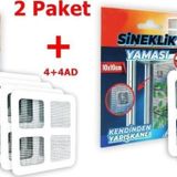 Geseus Sineklik Yaması Sineklik Tamir Bantı Kendinden Yapışkanlı 10X10CM 4AD X2 Paket