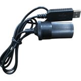 Geseus USB 5 Volt To 12 Volt Max 1 Amper Çakmak Fiş Çevirici USB Pd Portundan Gelen Gücü 12V Araç Çakmak Soketine Dönüştürür 1 Metre - Siyah