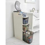 Geseus Xl Pro Slim Tekerlekli Çok Amaçlı Banyo ve Mutfak Dolabı Şeffaf Çekmeceli Dar Alan Düzenleyici Organizer - yok - Füme
