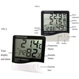 Gesi Htc-01 Digital Termometre Sıcaklık ve Nem Ölçer Masa Saati - 10.2 cm x 9.3 cm x 2.3 cm