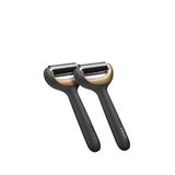 Geske Microneedle Face & Body Roller Mikro İğneli + Buz Başlığı + Pembe Kuvars Başlıklı Dermaroller Yüz Ve Vücut Cihazı - Siyah