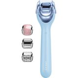 Geske Microneedle Face Roller Blue Mikro Iğneli Buz Başlığı Pembe Kuvars Başlıklı Dermaroller Bakım Cihazı - Standart