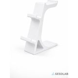 GESOLAB 2’li Kumanda ve Kulaklık Standı -Beyaz– PS4 / PS5 / Xbox Uyumlu – Masaüstü Organizer
