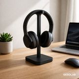 Gesolab Kulaklık Standı 25 cm – Masaüstü Kulaklık Tutucu, Gaming ve Ofis Uyumlu - Siyah