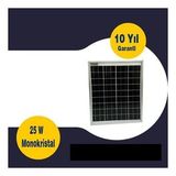 Gesper 25 Watt Kablolu 36 Hücre 12v Monokristal Güneş Paneli