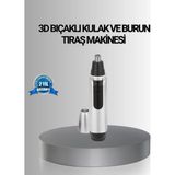 Get Store Kişisel Burun ve Kulak Tıraş Makinesi 3D Kavisli Bıçak ve Kompakt Tasarım