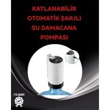Getittir Damacana Üstü Akıllı Su Pompası | 3 Damacana Kullanım | 4W Güç | Micro USB Şarjlı | Katlanabilir & Taşınabilir - Lisinya