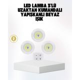 Getittir Kablosuz Gün Işığı 3’lü LED Spot Lamba Kumandalı - Lisinya
