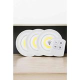 Getittir Spot Lamba LED Işık 3'lü Uzaktan Kumandalı Pilli Yapışkanlı Kablosuz - Lisinya