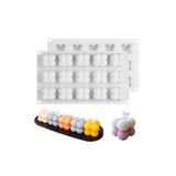 Getshop Alışveriş Pazarı Bubble Mum Silikon Kalıbı 3D Mini Çoklu Bubble Kalıbı Bakeware 15'li