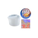 Getshop Alışveriş Pazarı Epoksi Karışık Renk Karıştırma Döküm Kabı 3 Bölüm Silikon Kalıbı GT-9381