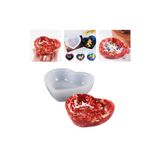 Getshopmini Epoksi Çerezlik Kalıbı Taş Tozu Çerezlik Kalıbı Kalp Takı Kutusu Kalıbı Silikon 8.2x6.9x2.5cm