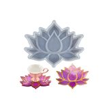 Getshopmini Epoksi Lotus Çiçek Bardak Altlığı Kalıbı Lotus Bardak Altı Kalıbı Silikon 15.2x12cm