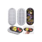 Getshopmini Epoksi Oval Tabak Kalıbı Taş Tozu Tabak Kalıbı Alçı Tabak Kalıbı Silikon 23x9.5cm
