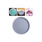 Getshopmini Epoksi Yuvarlak Bardak Altlığı Silikon Kalıbı 13x13cm Gt9274