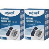 Getwell Konuşan Üst Koldan Tansiyon Aleti - Ölçme Cihazı (Geniş Manşon) (2 Li Set)