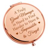 Gevody Best Manager Takdir Hediyeleri Doğum Günü Hediyesi Kişisel Ayna Yöneticisi Ayrılma Hediye Süpervizörü Kadınlar için Hediye Lider Patron İş Arkadaşı Arkadaş Ofis Kompakt Makyaj Aynası Emeklilik