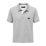 Gewer 7702 Slim Fit Erkek Polo Yaka Kısa Kol Çizgili Tişört
