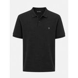 Gewer Büyük Beden Yakalı Kısa Kol Erkek Tişört 7685 - Siyah - 5XL