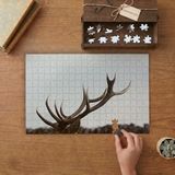 Geyik Boynuzları Tasarımı 240 Parça Ahşap Puzzle Ahşap Kutuda MP04627