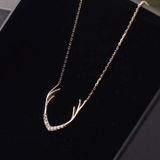 Geyik Boynuzu Altın Kolye 14k Gold